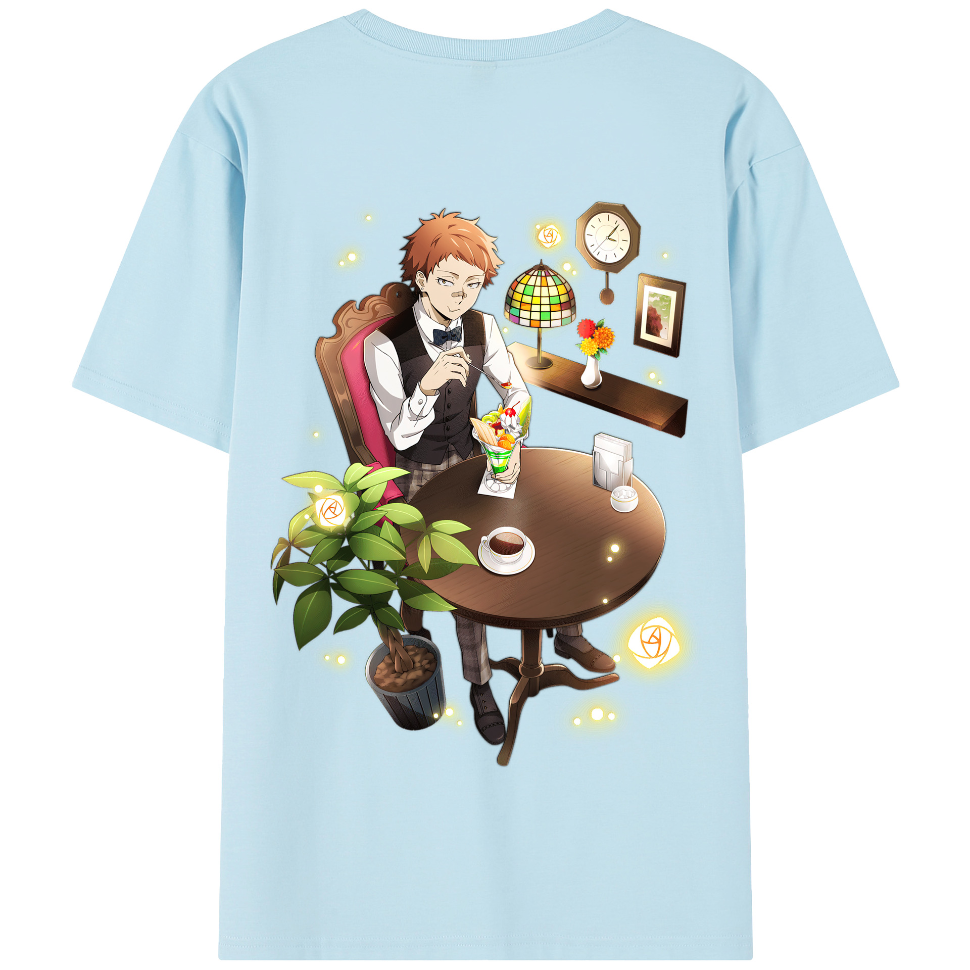（画像用） 文豪ストレイドッグス Bungo Stray Dogs 綿100％半袖Tシャツ（背面プリント）